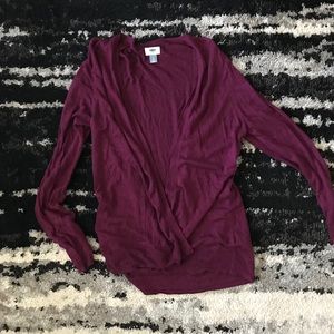 Gently Used Old Navy Large Cardigan plum.